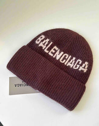 Шоколадная шапка с ангорой Balencia