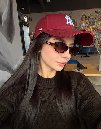 Бейсболка бордо NY